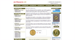 Desktop Screenshot of 20francsor.com